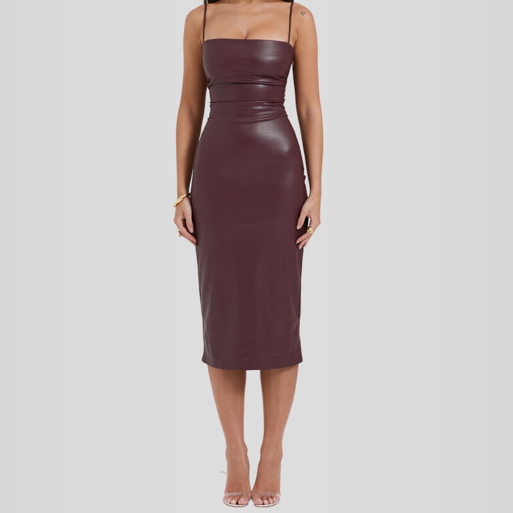 Vestido em Couro Helena